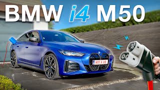 BMW i4 M50 544 hp  POV drive amp walkaround [upl. by Darell]