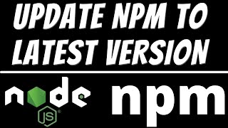 How to update npm to latest version in windows [upl. by Kingdon]