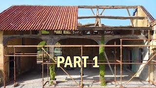 Restoring an Ancient Barn  Part 1 [upl. by Ffirahs]