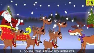 Rudolph The RedNosed Reindeer  Christmas Songs With Lyrics For Kids By ZippyToons [upl. by Eserahc217]