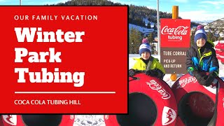 Tubing at Winter Park Resort  Coca Cola Tubing Hill Colorado Update [upl. by Refinneg]