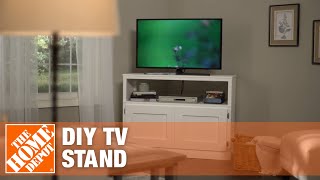 DIY TV Stand How to Build a TV Stand  Simple Wood Projects  The Home Depot [upl. by Halbeib]