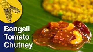 Tomato Chutney Recipe Bengali Style–Khejur Amsotto Tomato Chatni–SweetSour Bengali Chutney Recipe [upl. by Yort]