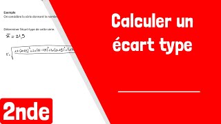 Comment calculer un écart type [upl. by Ahsinam77]