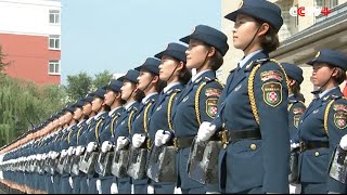 Female Soldiers Train for Beijing Military Parade [upl. by Tracay880]