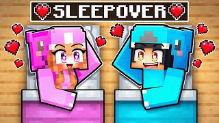 Omz amp Lily SLEEPOVER in Minecraft [upl. by Kcirdet]