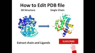 How to extract single chain from PDB files Edit PDB files [upl. by Tarah]