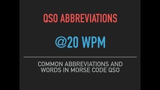 Morse Code HamWords 20 wpm [upl. by Pamella]