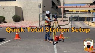 Surveying Quick Total Station Setup [upl. by Peg]