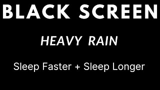 Heavy Rain on Road to Sleep Instantly for 10 Hrs with Black Screen  Beat Insomnia Relax Study [upl. by Ralip]