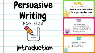 Persuasive Writing for Kids 2  Introduction [upl. by Alliuqaj]