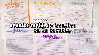 APUNTES RÁPIDOS Y BONITOS EN CLASE 🤠 [upl. by Niltac]