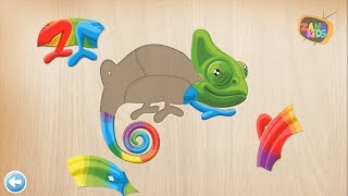 Animals Puzzle For Kids  Learn Animal Names and Sounds  Gameplay Free Jigsaw Game 5 [upl. by Dlarej]