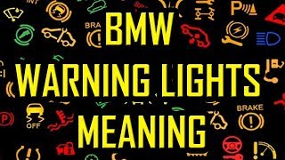 BMW Warning Lights Meaning [upl. by Leoine]