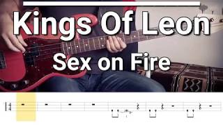 Kings Of Leon  Sex on Fire Bass Cover Tabs [upl. by Svirad]