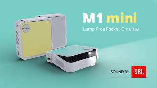 ViewSonic M1 mini  Lamp Free Pocket Cinema Projector with JBL Speakers and Colorful Top Plates [upl. by Sayed]