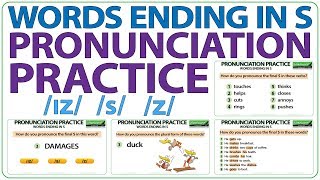 English Pronunciation Practice  How do you pronounce words ending in S [upl. by Ecnerat]