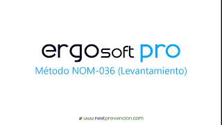 NOM036 Levantamiento con el software ERGOsoft Pro OnLine [upl. by Chappelka157]