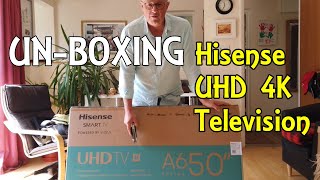 UNBOXING HISENSE 50quot UHD 4K TV [upl. by Breskin]