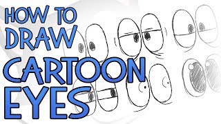 How To Draw Cartoon Eyes EASY [upl. by Anneliese]