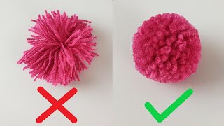 How to Make a Pom pom  Woolen Ball Making [upl. by Gnidleif]