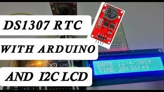 How to use DS1307 RTC with Arduino and I2C LCD [upl. by Karlow]