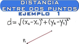 Distancia entre dos puntos Ejemplo 1 [upl. by Enerak]