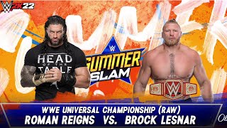 Roman Reigns vs Brock Lesnar Universal Championship [upl. by Leyes]