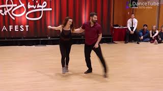 Improv West Coast Swing Dance  Ben Morris amp Alyssa Glanville  Budafest 2018 Pro Show [upl. by Herries]