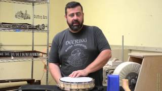 Deering Tech How To Change Your Deering Goodtime Banjo Head [upl. by Ollehcram]