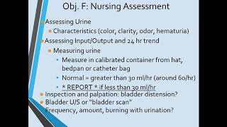 Nursing Fundamentals Urinary Elimination Unit 13 F18 [upl. by Uyr]