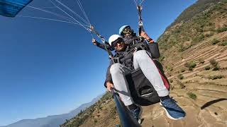 Paragliding experience Sarangkot Pokhara Nepal [upl. by Orodisi502]