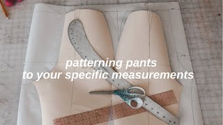 Fashion Design 101  How to Pattern Pants to Your Measurements [upl. by Ahsinirt]