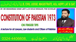 CONSTITUTION OF PAKISTAN 1973 ON FINGER TIPS [upl. by Etti792]