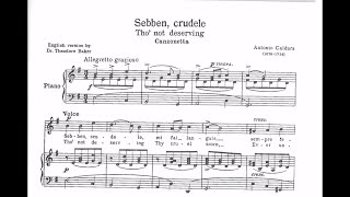 Sebben crudele Antonio Caldara   Piano Accompaniment in E minor [upl. by Dupre]