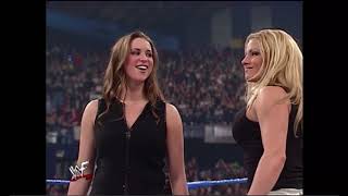 Trish Stratus amp Stephanie McMahon segment  Smackdown  1812001 [upl. by Znerol]