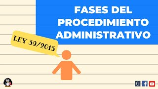 LEY 392015 FASES DEL PROCEDIMIENTO ADMINISTRATIVO [upl. by Maryrose]