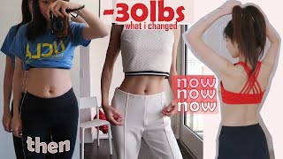 everything i changed to lose 30lbs  MY WEIGHT LOSS JOURNEY health amp glow up  glow up journal 9 [upl. by Lalittah]