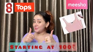 Huge Meesho Tops Haul  Starting From ₹100 😍❤️ [upl. by Lasala894]