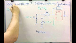 Elektronik  OPV 7  Differenzverstärker Subtrahierer Vergleicher [upl. by Annoif]