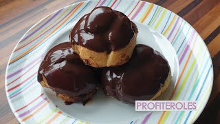 Profiteroles con crema pastelera y chocolate [upl. by Eiuqcaj]