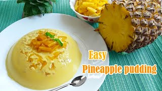 Easy Pineapple Pudding  Pineapple Pudding Recipe  Pineapple Jelly pudding [upl. by Anicnarf]