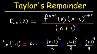 Taylors Remainder Theorem [upl. by Ellerd311]