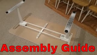 IKEA BEKANT Adjustable Desk Assembly Instructions [upl. by Lynea]