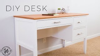 DIY Desk with Drawers  How to Make [upl. by Dumah229]