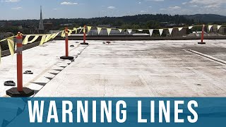 Warning Line  OSHA Fall Protection Training Roofing Work Workplace Accidents [upl. by Urbani599]