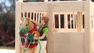 Schleich Horse Sliding Door Stall  Tutorial [upl. by Yeliah905]