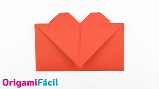 💌 Sobre Corazón de papel fácil paso a paso [upl. by Eiroj]