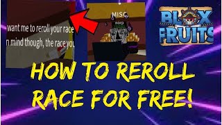 How to reroll Race in Blox Fruits Roblox [upl. by Nera756]