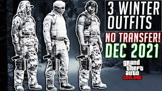 GTA 5 Online Winter Military Outfits After Patch 158 Tuners Clothing Glitches Not Modded Christmas [upl. by Taub]